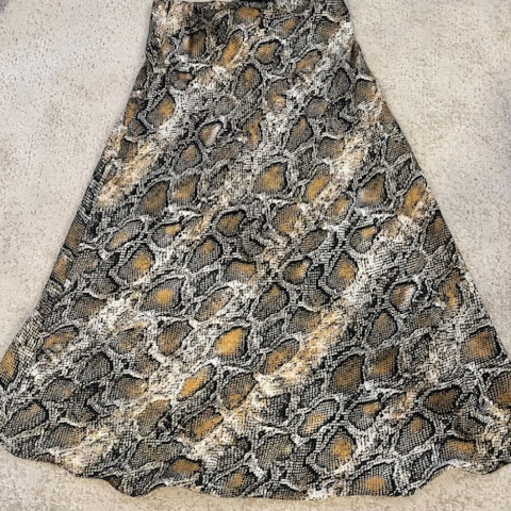 Zara long skirt with snakeskin print